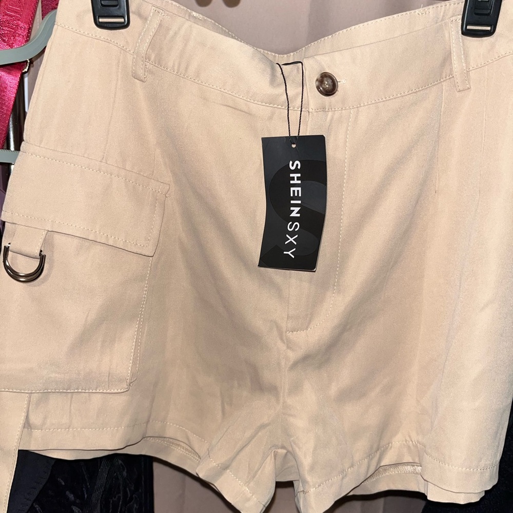 SHEIN Tan Cargo Shorts for Women